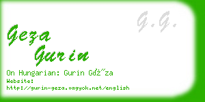 geza gurin business card